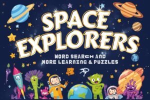50 Space-Themed Word Search Puzzle Book | Printable PDF