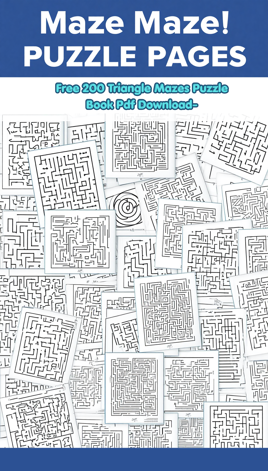 Free 200 Triangle Mazes puzzle book Pdf Download-
