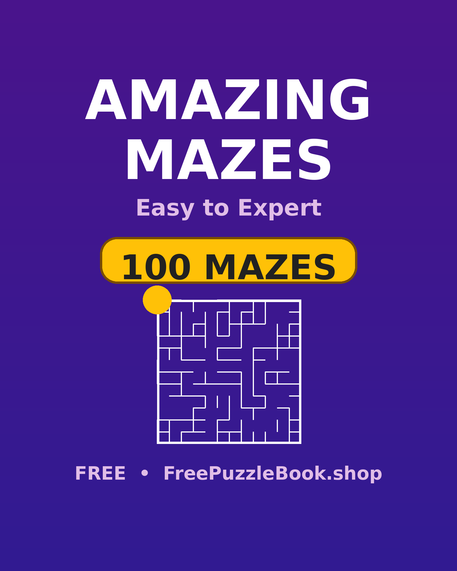 Amazing Mazes Puzzle Book (100 Mazes)