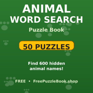 Animal Word Search Puzzle Book (50 Puzzles)