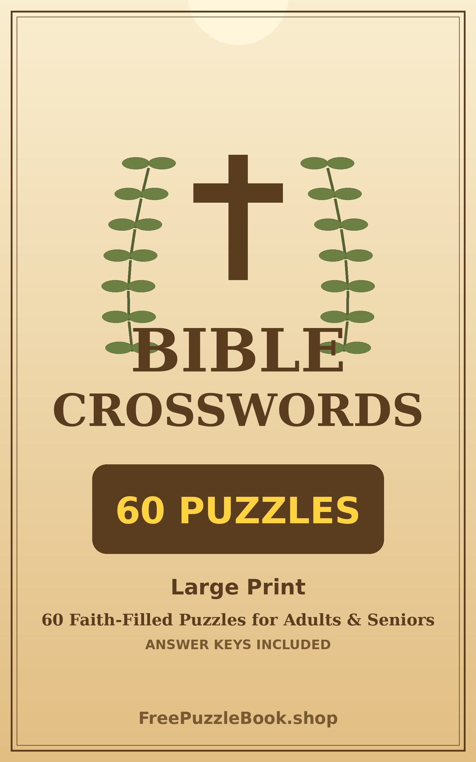 Bible Crosswords: 60 Large-Print Puzzles for Adults & Seniors (60 Puzzles)