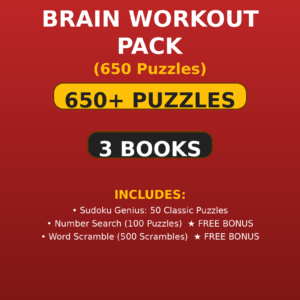 Brain Workout Pack (650 Puzzles)