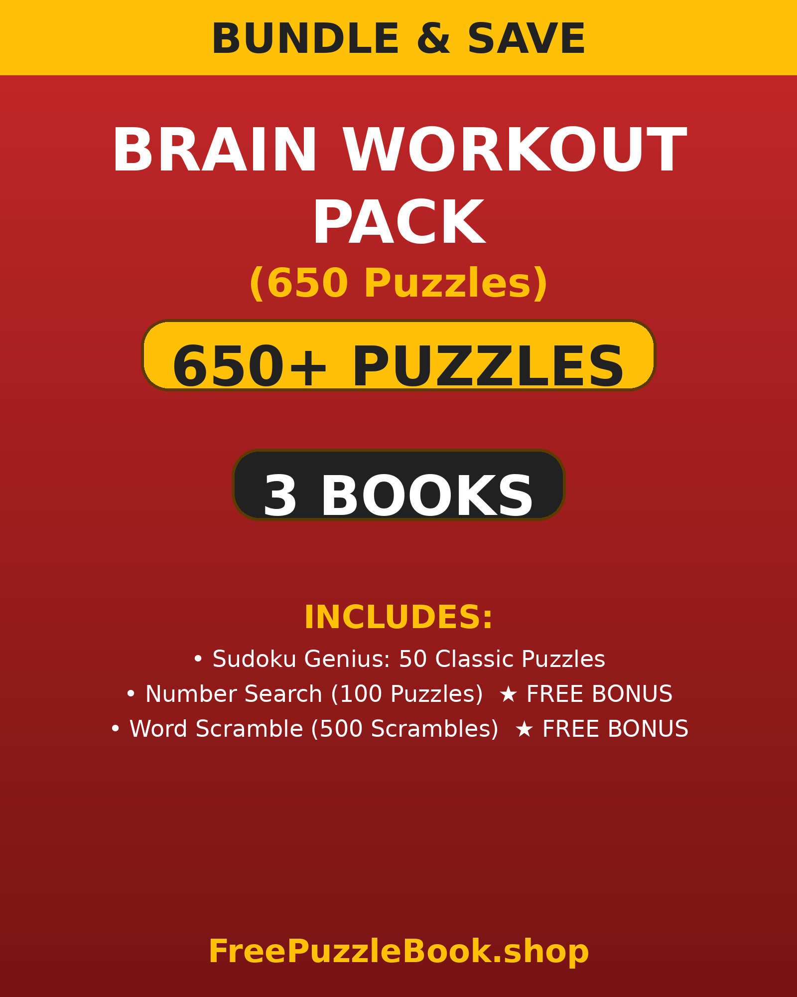 Brain Workout Pack (650 Puzzles)