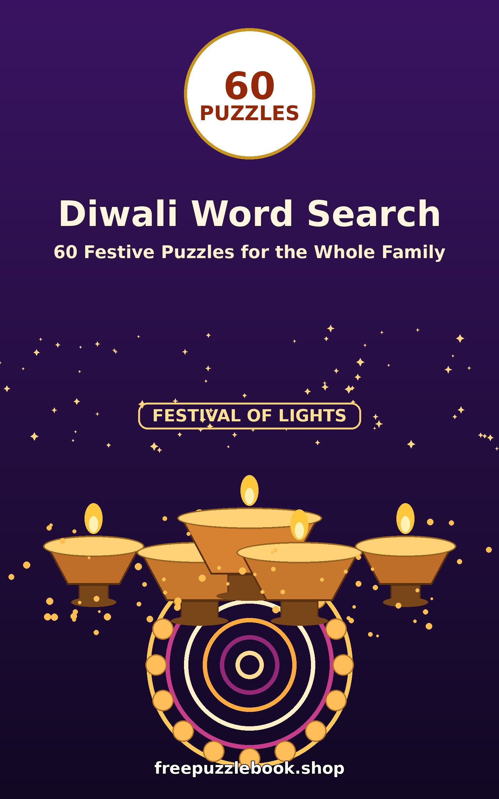 Diwali Word Search: 60 Festival of Lights Puzzles for the Whole Family (60 Puzzles)