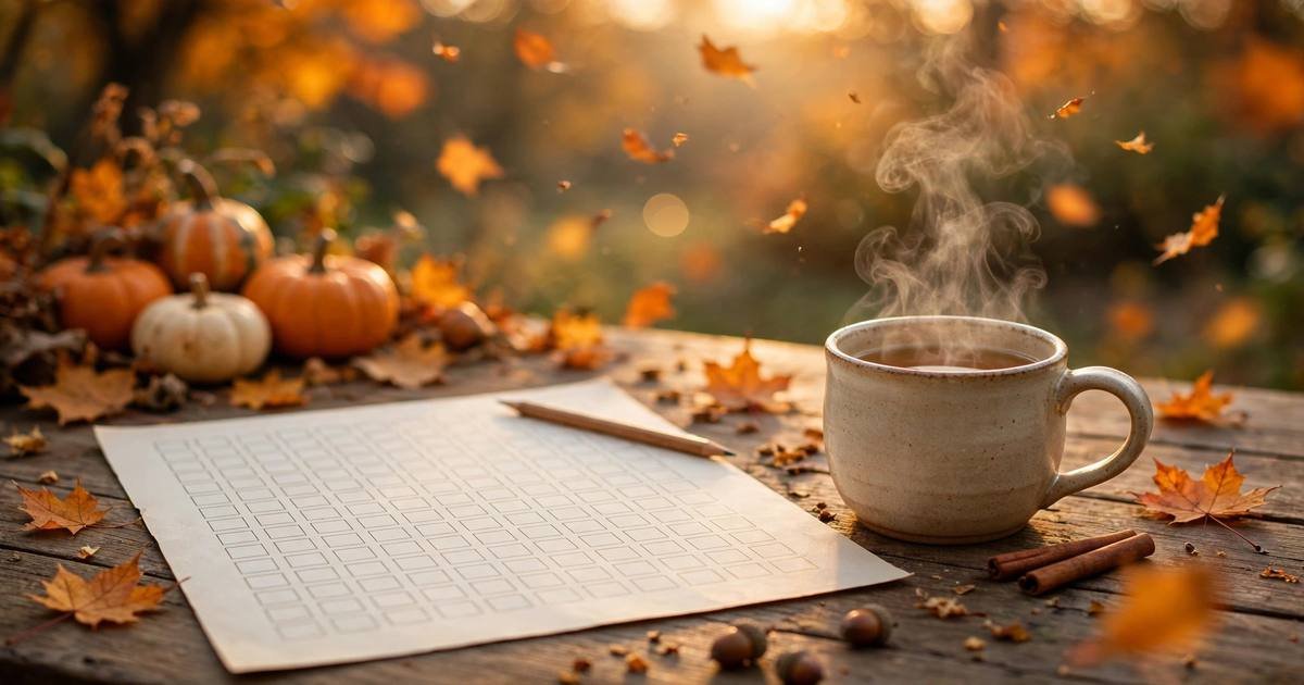 Autumn leaves scene