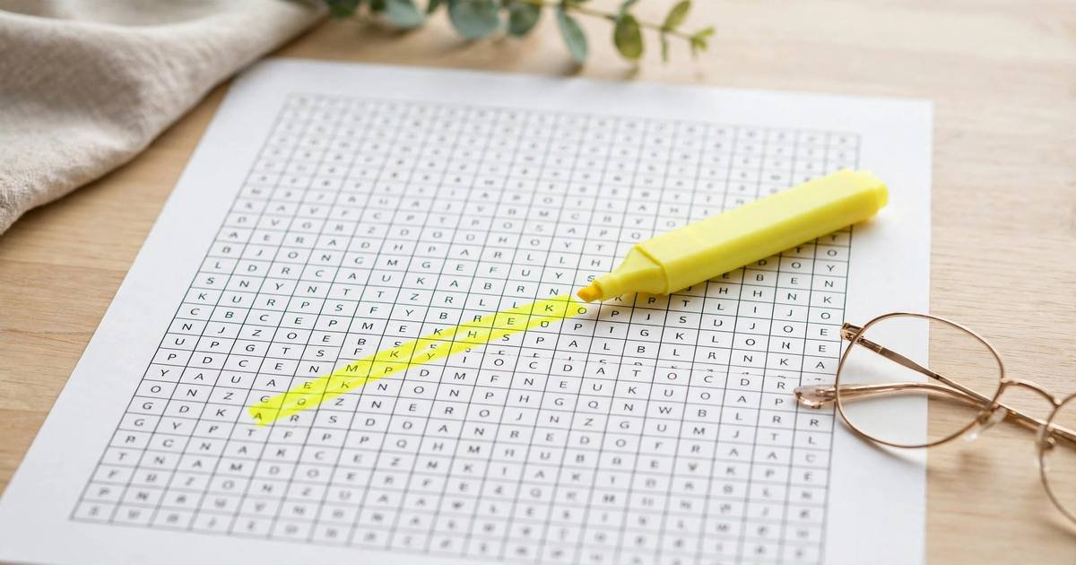 Word search puzzle grid