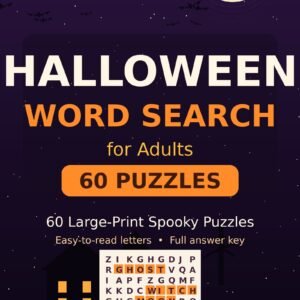 Halloween Word Search for Adults: 60 Large-Print Puzzles (60 Puzzles)