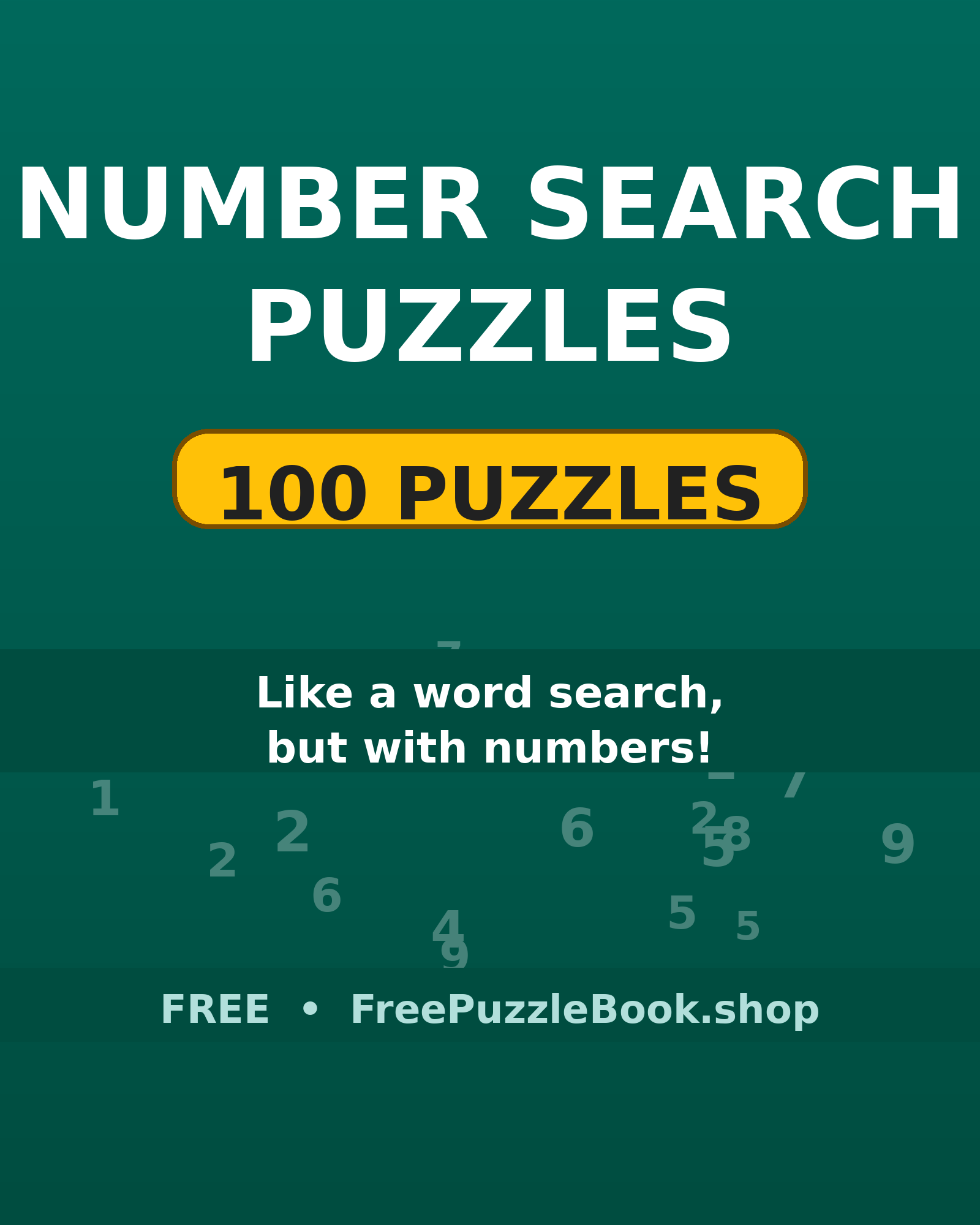 Number Search Puzzles (100 Puzzles)