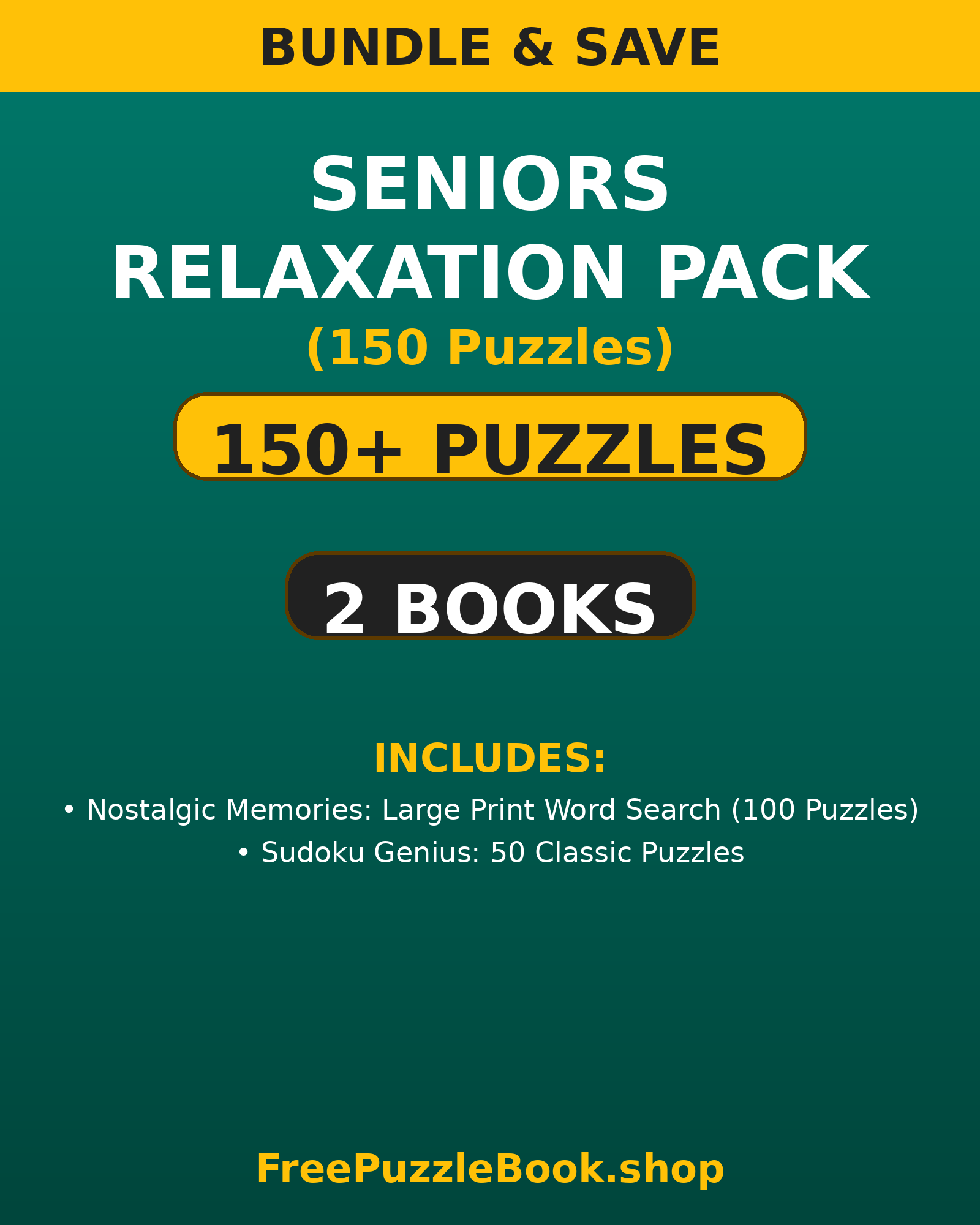 Seniors Relaxation Pack (150 Puzzles)