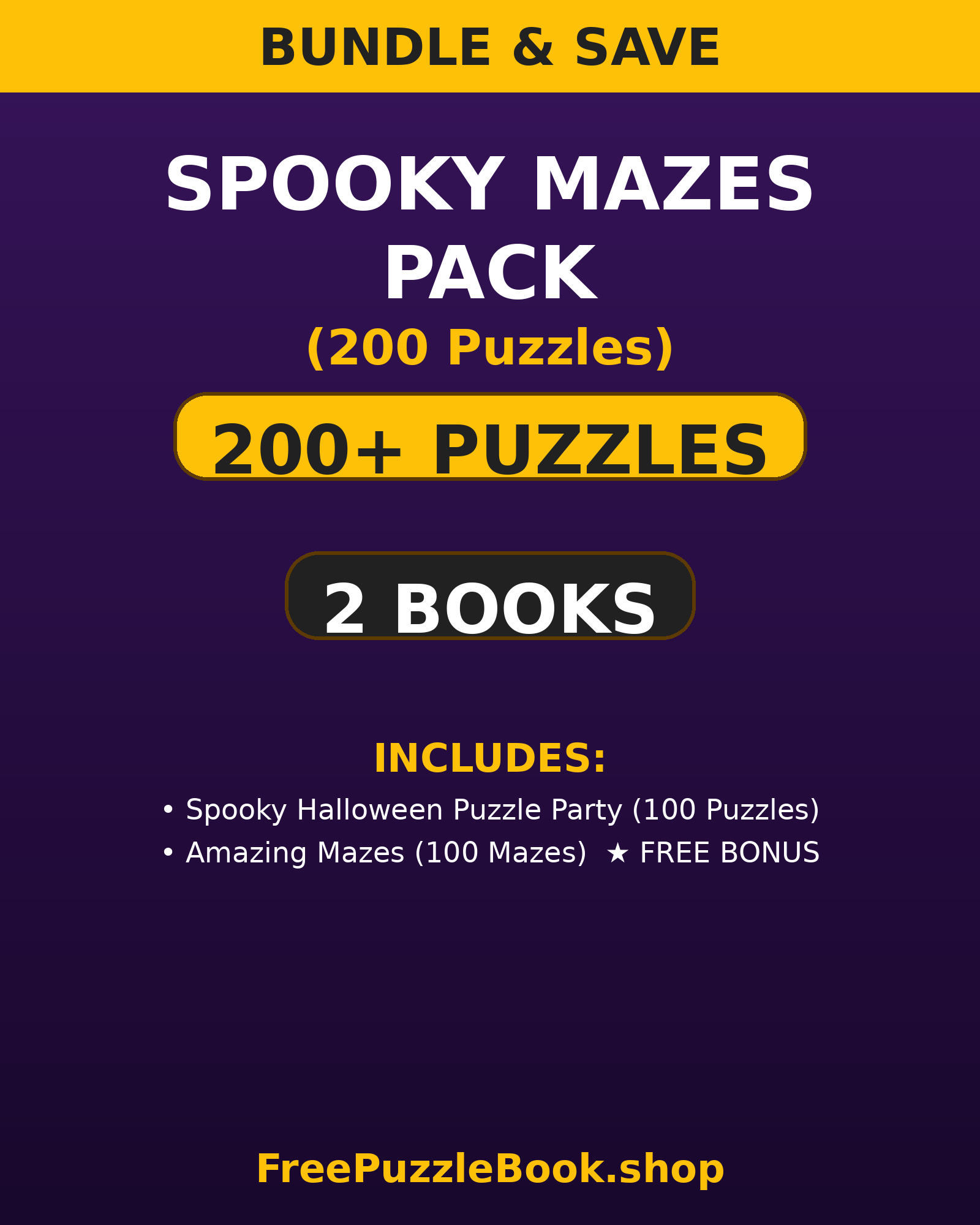 Spooky Mazes Pack (200 Puzzles)