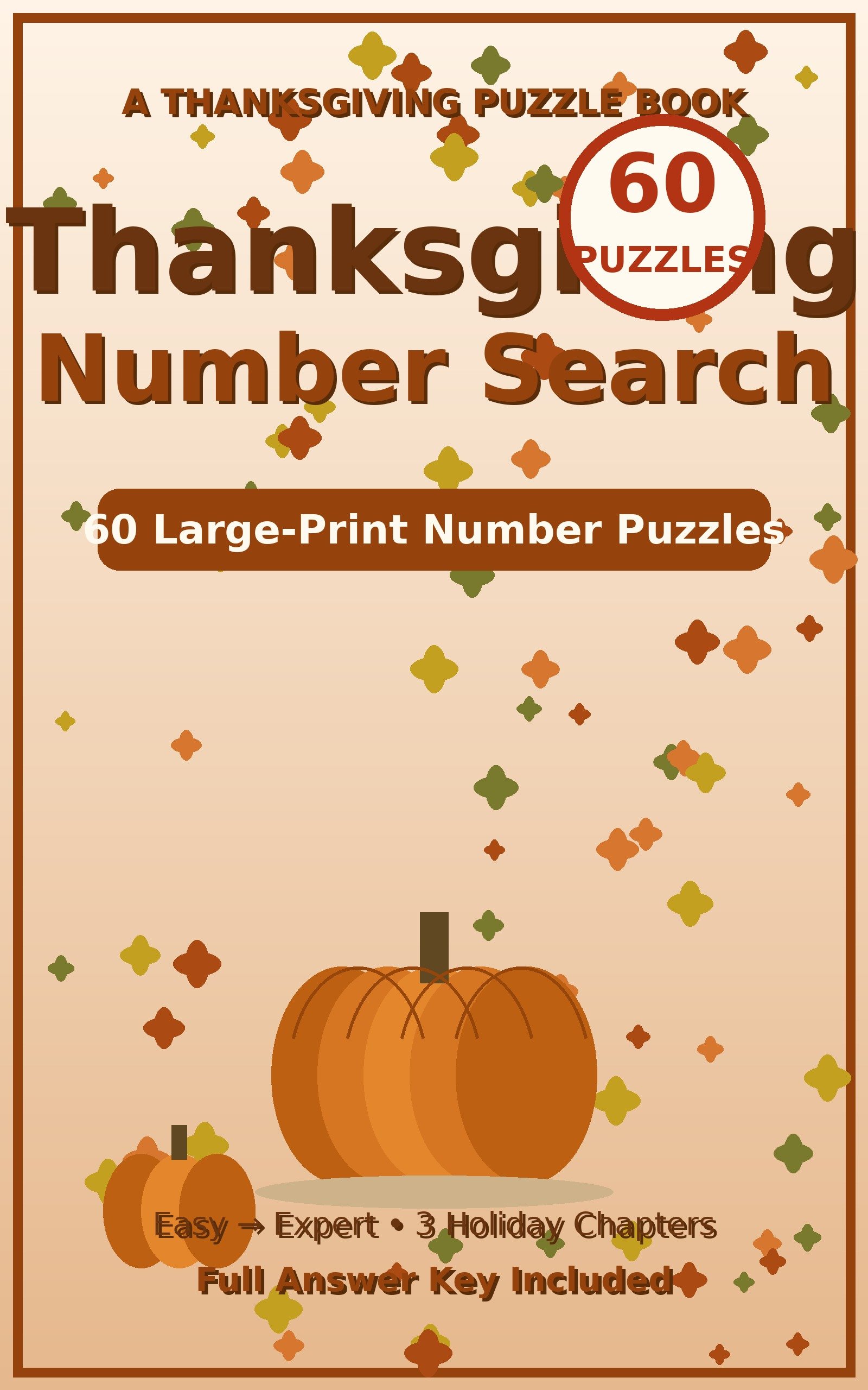 Thanksgiving Number Search: 60 Large-Print Number Puzzles (60 Puzzles)