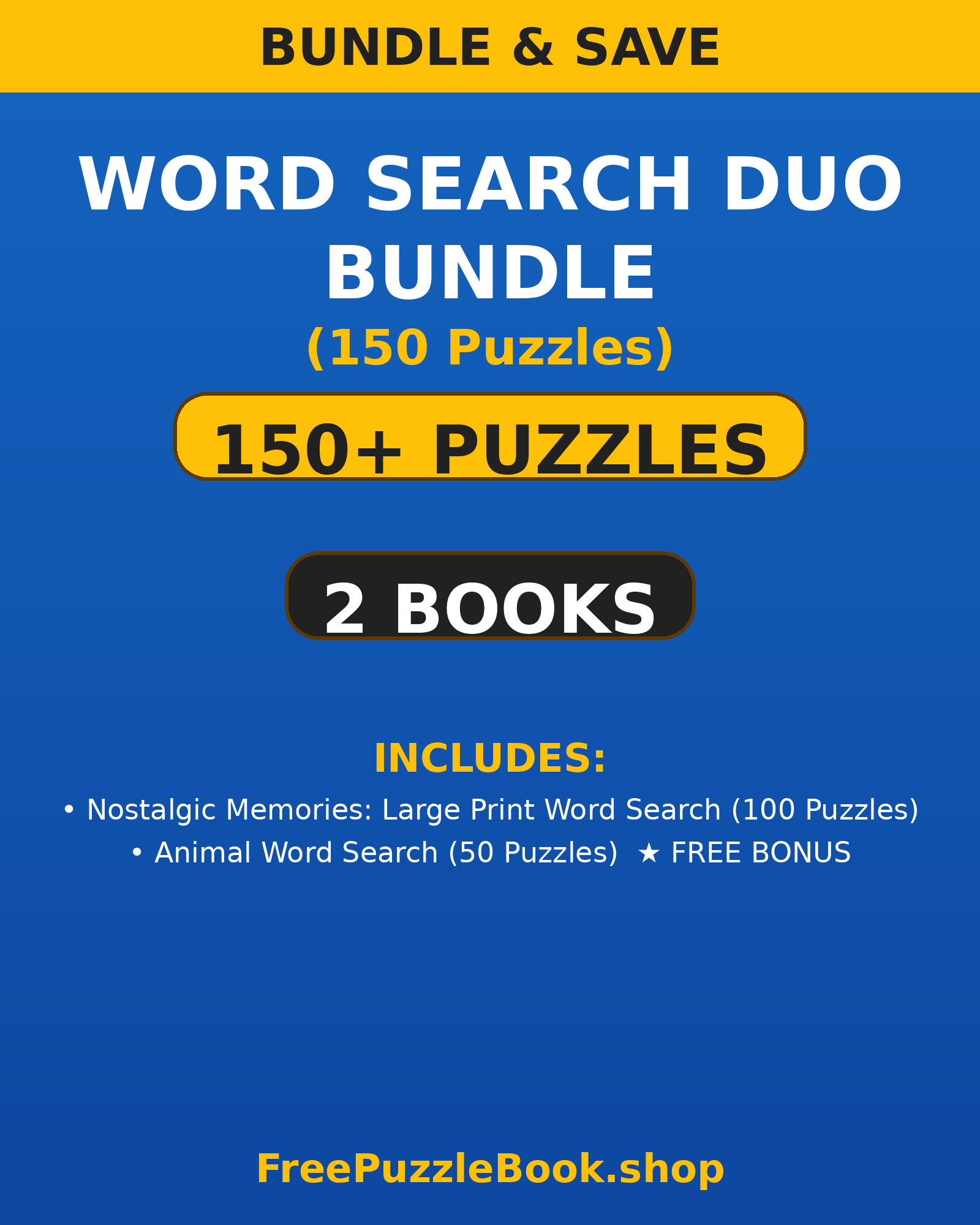 Word Search Duo Bundle (150 Puzzles)